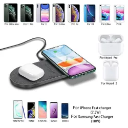 2 in 1 Qi Wireless Ladegerät - Samsung S20 - S10 - Double Fast Lade Pad