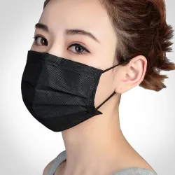 Schutz Gesicht / Mundmaske - Einweg - 3-Schicht - schwarz - 5 - 500 Stück