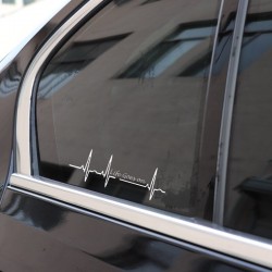 Life Goes On / heartbeat - vinyl car stickerStickers