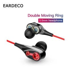In-Ohr-Kopfhörer mit Mikrofon - Dual-Laufwerk Bass - Headset