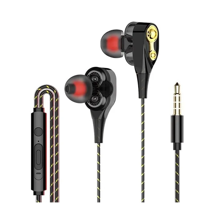In-Ohr-Kopfhörer mit Mikrofon - Dual-Laufwerk Bass - Headset