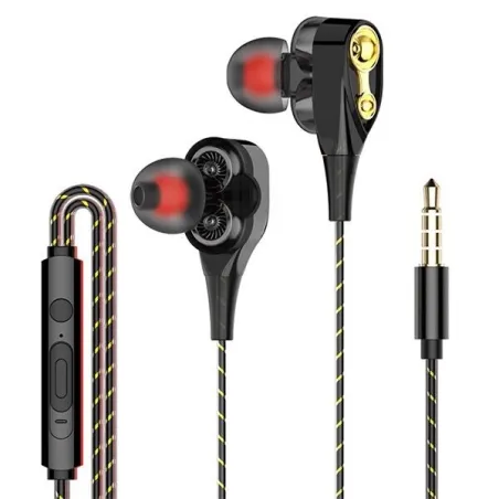 In-Ohr-Kopfhörer mit Mikrofon - Dual-Laufwerk Bass - Headset