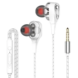 In-Ohr-Kopfhörer mit Mikrofon - Dual-Laufwerk Bass - Headset