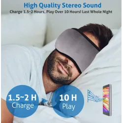 Bluetooth - drahtlose Kopfhörer - Schlafmaske mit Mikrofon