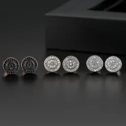 Elegant - kleine runde Kristall Ohrringe