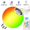 12W - E27 - RGB - LED bulb with Bluetooth speaker - remote controlE27