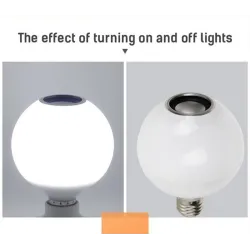 12W - E27 - RGB - LED bulb with Bluetooth speaker - remote controlE27