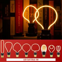 E27 - 220V - 240V - 3W - 4W - 4,5W - Vintage LED Lampe - unregelmäßiges Design