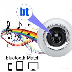 E27 - RGB LED Lampe mit drahtlosem Bluetooth Lautsprecher - Fernbedienung - 110V-220V 6W