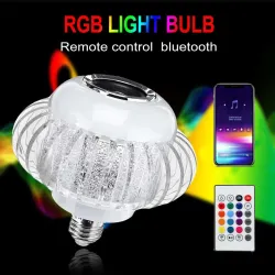 E27 - RGB LED bulb with wireless Bluetooth speaker - remote control - 110V-220V 6WE27