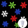AC110-240V E27 4W - LED - Schneeflocken Muster - drehbare Lampe - Projektor - Lampe - RGB