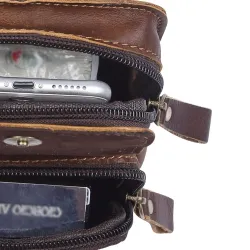 Mini Taille Tasche - echtes Leder