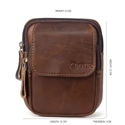 Mini Taille Tasche - echtes Leder