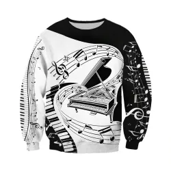 Noten - Pullover - Kapuze - Reißverschluss
