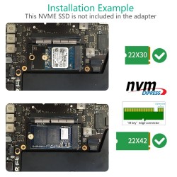 M2 - SSD für Macbook Pro A1708 NVMe M.2 NGFF - Pro A1708 - Adapterkarte