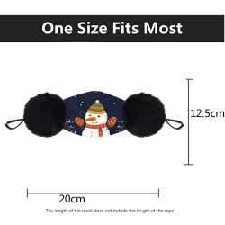 2 in 1 - face / mouth mask / earmuffs - washable - Christmas printMouth masks