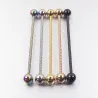 Twisted industrial barbell - Body Piercing - Edelstahl - 38mm