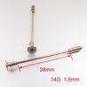 Twisted industrial barbell - Body Piercing - Edelstahl - 38mm