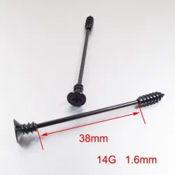 Twisted industrial barbell - Body Piercing - Edelstahl - 38mm