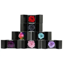 Elegante Schmuckschatulle mit Rose - Valentinstag / Hochzeitsgeschenk