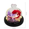 Reservierte ewige Rose - Glasbox mit Licht - Valentinstag / Hochzeitsgeschenk