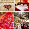 Satin Herzen Blütenblätter - Konfetti - Hochzeiten / Tische / Betten / Valentine's Dekoration - 100 Stück - 35mm