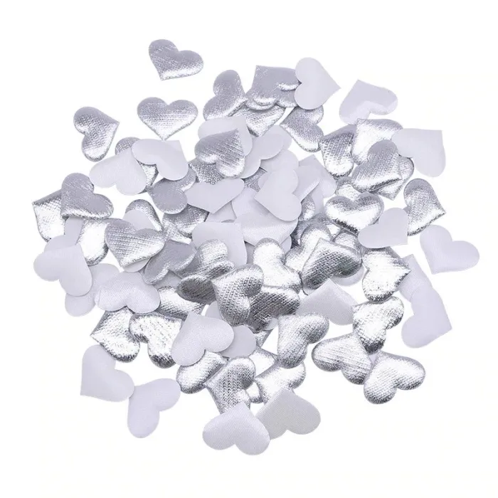 Satin hearts petals - confetti - weddings / tables / beds / Valentine's decoration - 100 pieces - 35mmValentine's day