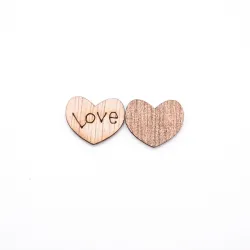 Mini wooden love hearts - decoration - 100 piecesValentine's day