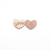 Mini wooden love hearts - decoration - 100 piecesValentine's day