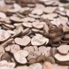 Mini wooden love hearts - decoration - 100 piecesValentine's day