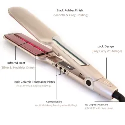 2 in 1 - ceramic hair straightener / curler - ion infraredHair straighteners