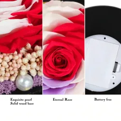 Reservierte ewige Rose - Glasbox mit Licht - Valentinstag / Hochzeitsgeschenk