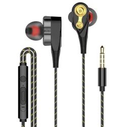 Drahtohrhörer - Ohrhörer - Hoch Bass - Doppelantrieb - mit Mikrofon - 3,5mm