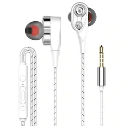 Drahtohrhörer - Ohrhörer - Hoch Bass - Doppelantrieb - mit Mikrofon - 3,5mm