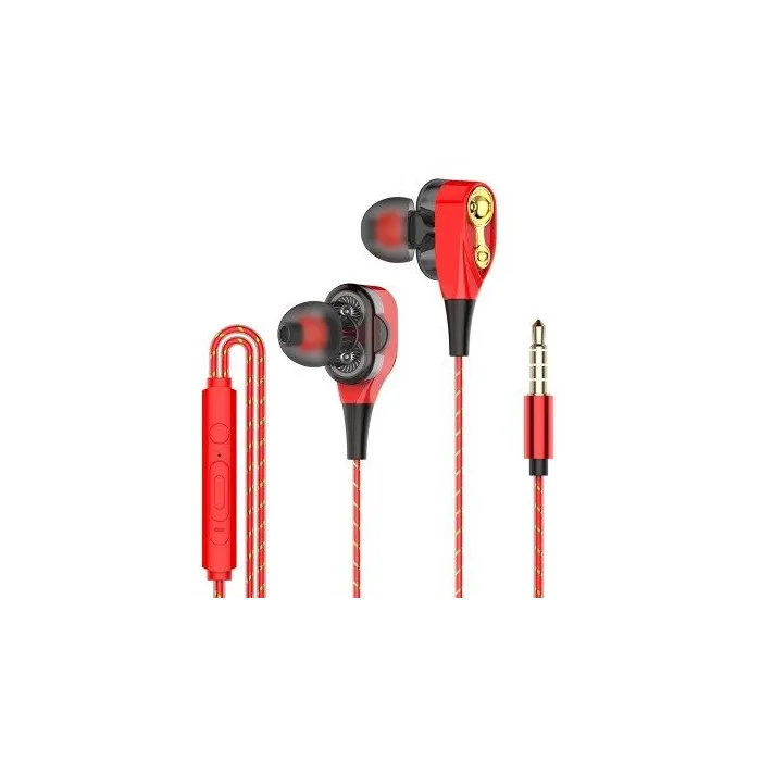 Drahtohrhörer - Ohrhörer - Hoch Bass - Doppelantrieb - mit Mikrofon - 3,5mm