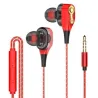Drahtohrhörer - Ohrhörer - Hoch Bass - Doppelantrieb - mit Mikrofon - 3,5mm