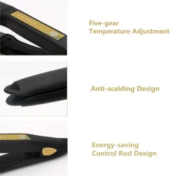 Ceramic hair straightener - temperature adjustment - ionic - dry / wet hairHair straighteners