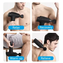 Massagepistole - tiefe Muskelentspannung - Schmerzlinderung - 5 Köpfe Körpermassagegerät mit Aufbewahrungstasche