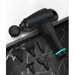 Massage gun - deep muscle relaxation - pain relief - 5 heads body massager with storage bagMassage