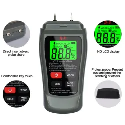 MT-18 - grau - digital tester - holz / papier feuchtigkeitsmesser - wandfeuchte sensor - tester
