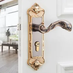 Vintage door handles with security lock - 2 pieces setFurniture
