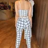 Sleeveless top & pants - plaid setBlouses & shirts