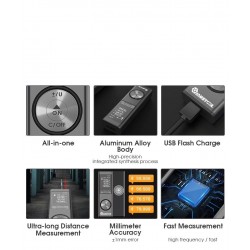 80m - digital laser rangefinder - electronic angle sensor - USB - waterproofMeasurement