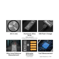 80m - digitaler Laserentferner - elektronischer Winkelsensor - USB - wasserdicht