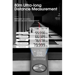 80m - digitaler Laserentferner - elektronischer Winkelsensor - USB - wasserdicht