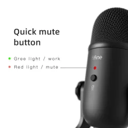 K678 - USB professionelles Mikrofon - Aufnahme - Streaming - Spiele - für PC / Mac / PS4