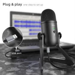 K678 - USB professionelles Mikrofon - Aufnahme - Streaming - Spiele - für PC / Mac / PS4