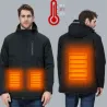 USB - beheizte Wärmejacke mit Kapuze / Reißverschluss - wasserdicht