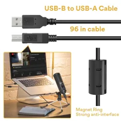 AU-PM461TR - USB-Mikrofonkondensator - Aufnahme - Online-Lernen - Treffen - Live-Streaming - Spiele - mit Stativständer