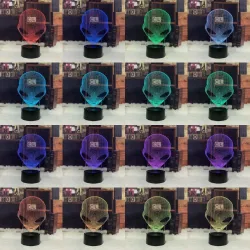 3D alien's head - touch control - RGB - LED - USB - Nachtlampe